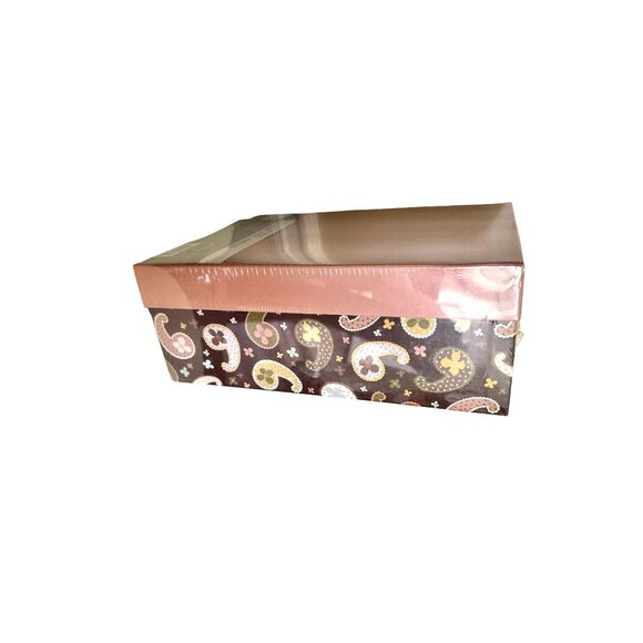 MBI Home Decor Collection Paisley Photo File Box With Index Cards & Dividers - Picture 3 of 10